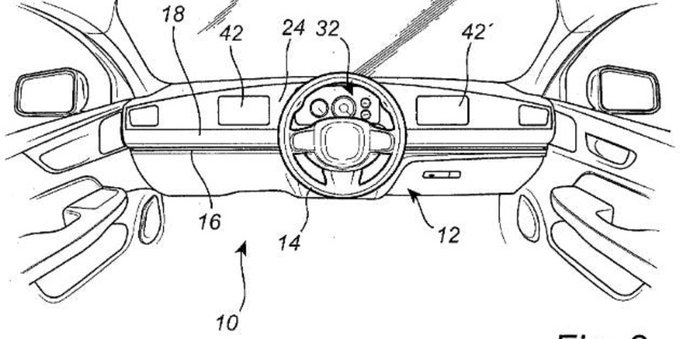 Volvo brevetta un curioso volante scorrevole