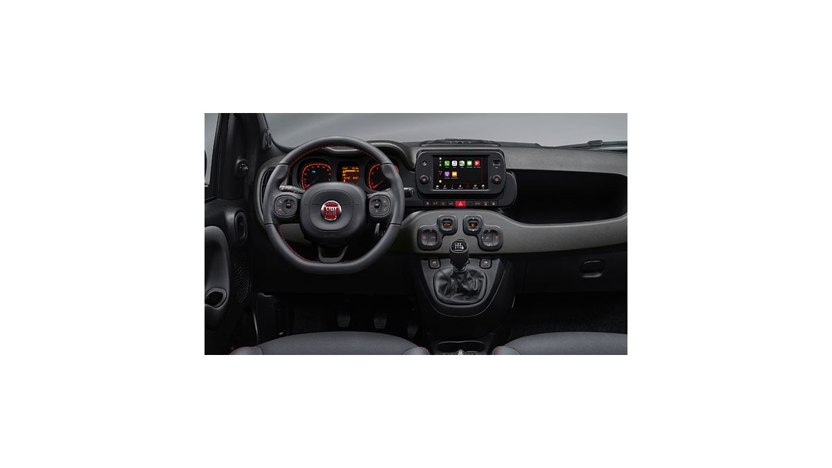 rivestimento volante Fiat Panda Grigio Cuciture Personalizza Pelle